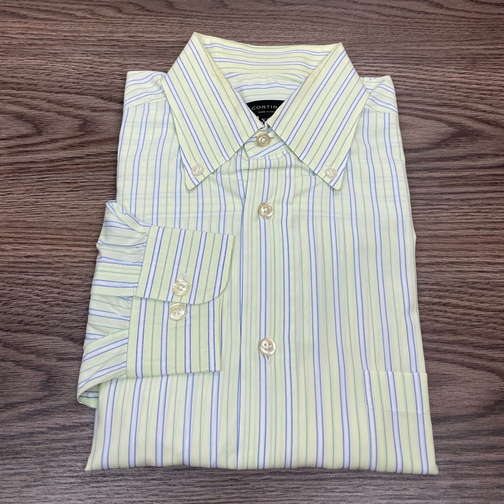 Cortina Green w/ Blue Stripe Shirt XL
